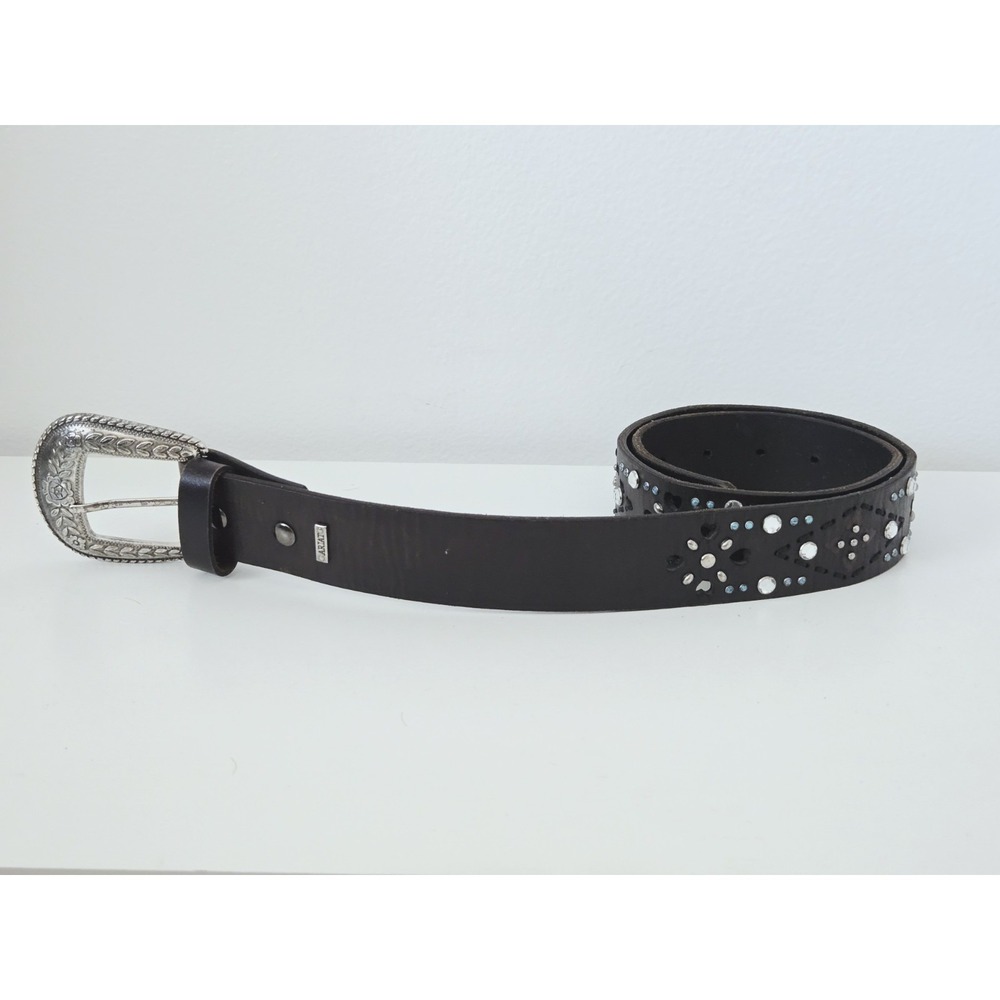 ARIAT 2006 Women's Leather Studded Western Belt Dark Brown 0114001 Sz 30/75